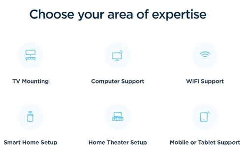 tech support categories offered by hellotech