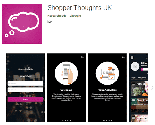 shopper thoughts app