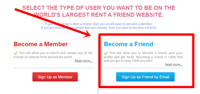 how to join rentafriend