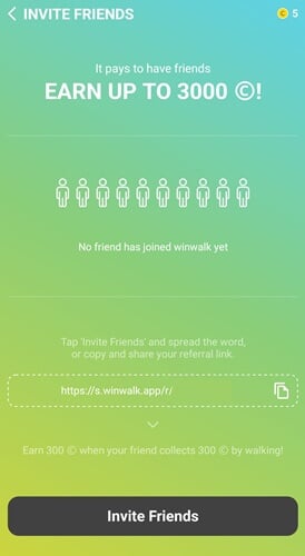 referral program of winwalk