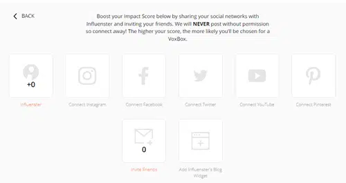 connecting your social media accounts to influenster
