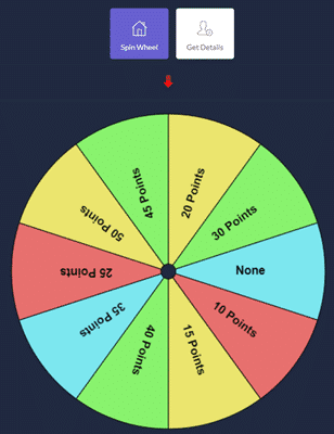 couponprizes spin the wheel game