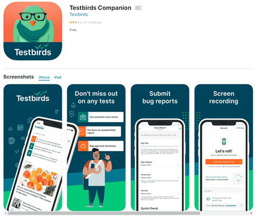 testbirds app