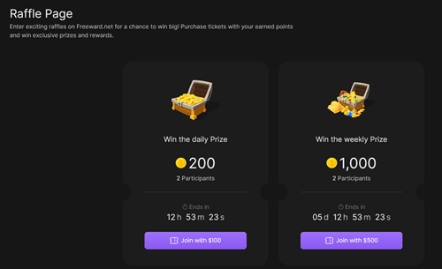 freeward raffle