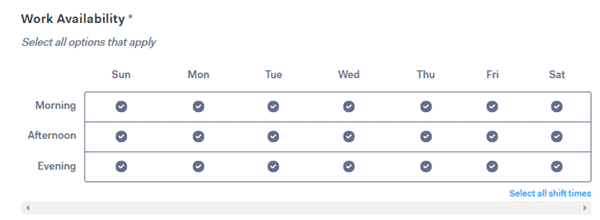 setting your work availability on bellhop