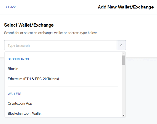 adding wallet on crypto com tax