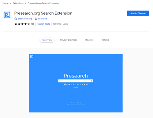 presearch chrome extension