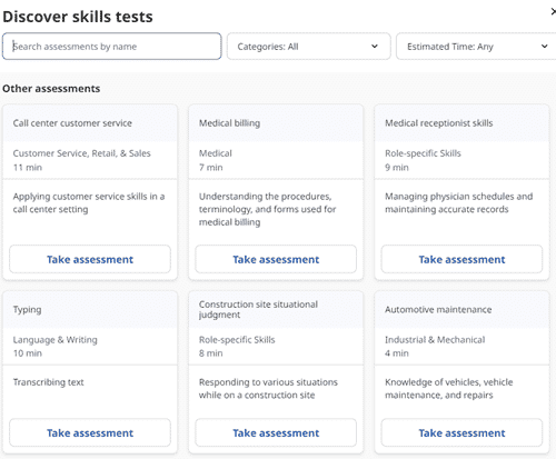 indeed skill assessments