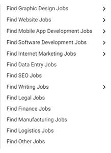types of jobs on freelancer