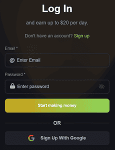 how to sign up on lootgain