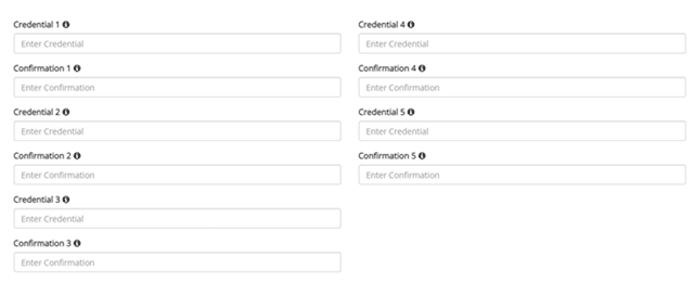 providing credentials on servicescape