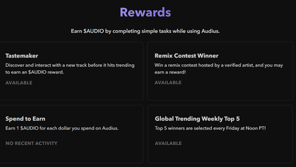 rewards on audius