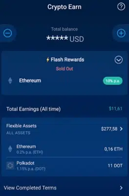 earning interest on crypto com
