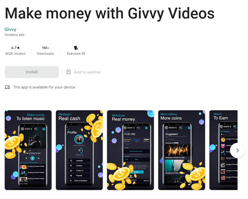 givvy videos app