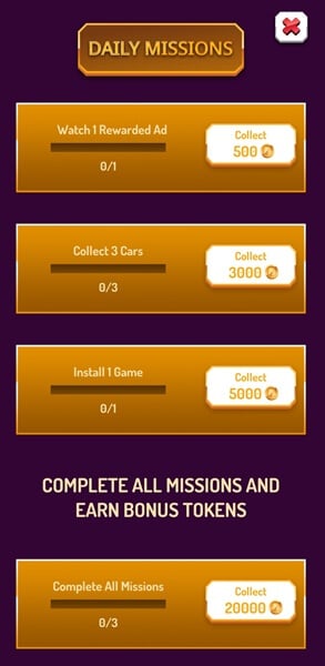 daily missions of cash empire