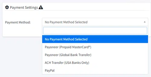 payment methods of cpagrip