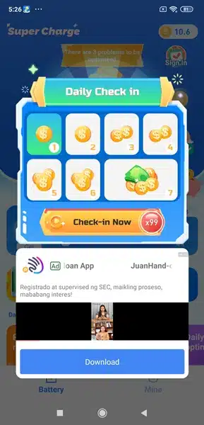 super charge daily check in