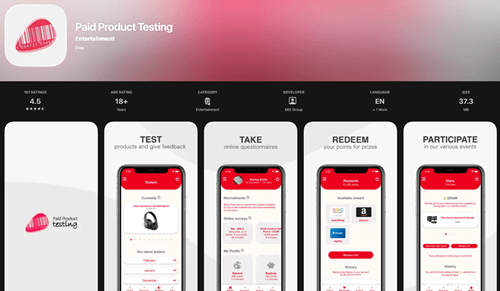 app of paid product testing