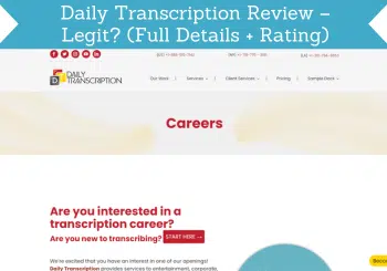 daily transcription review header