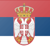 serbia flag button