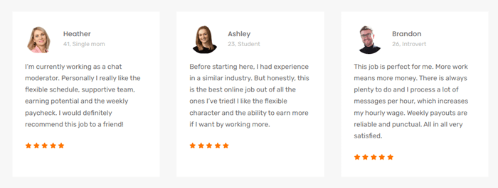 fake testimonials on texting factory