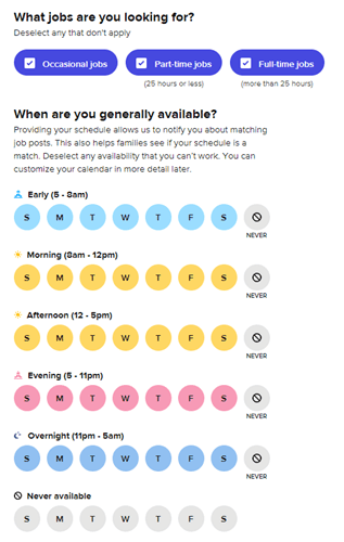 how to schedule work for urbansitter