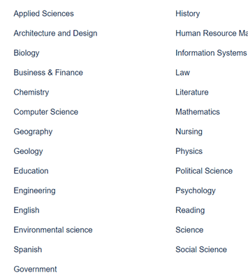 categories of sweetstudy