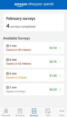 paid surveys from amazon shopper panel