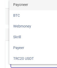 payment methods of traffmonetizer