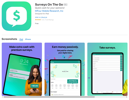 app of surveys on the go