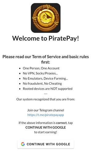 how to join pirate pay