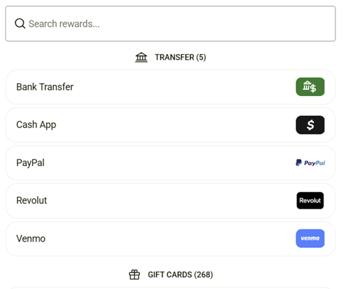 five surveys payout methods examples