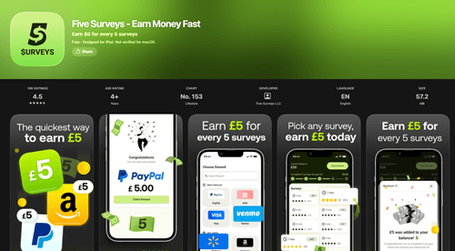 app of five surveys