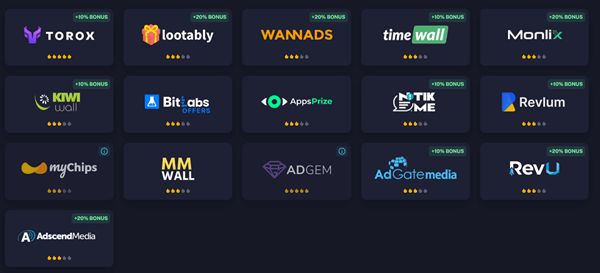 coinsbaron offerwalls