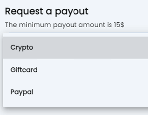 earnfm payout methods