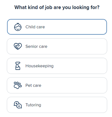 kinds of jobs on care