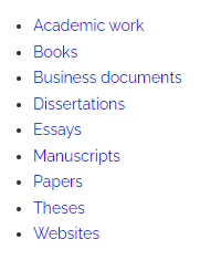 types of documents to proofread