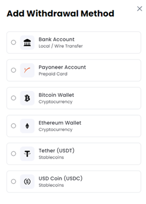 payment methods of golance