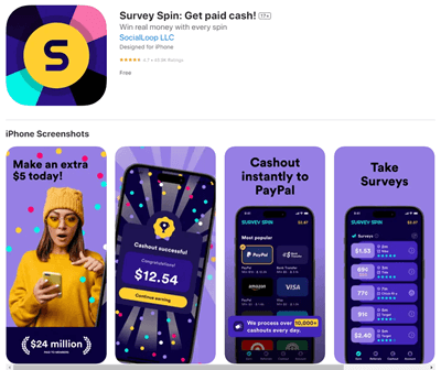 survey spin app