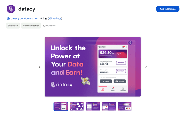 datacy browser extension