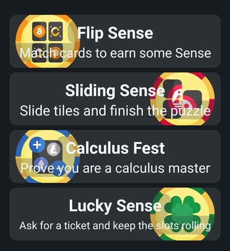 playing games on crypto sense