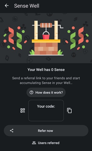 referral program of crypto sense