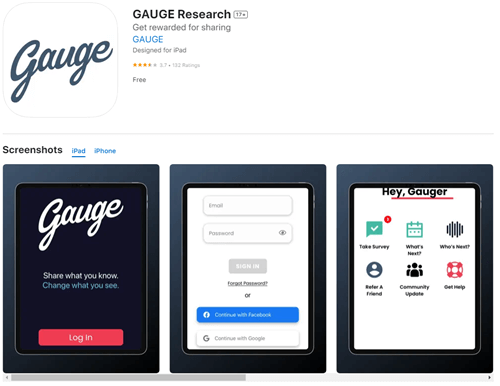 gauge research app