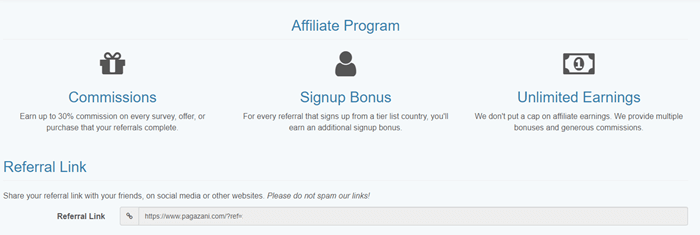 pagazani affiliate program