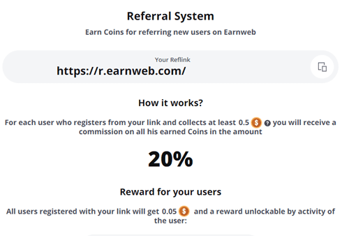 referral program of earnweb