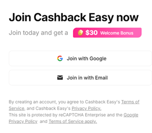 how to join cashback easy