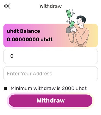 payout option of bitpink minner