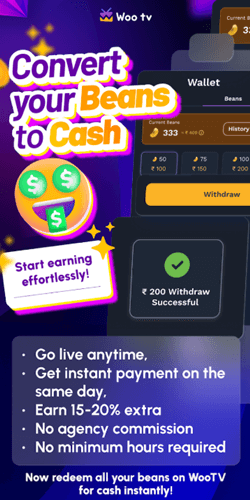 payout option of woo tv