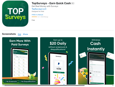topsurveys app