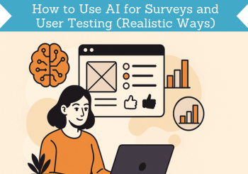 header for how to use ai for surveys and user testing